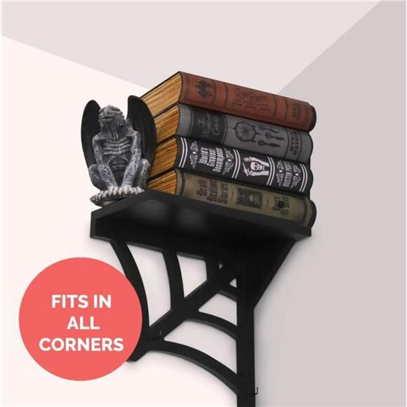 Set of 2 spider web floating shelves gothic wall shelf spooky home decor goth - Picture 4 of 8